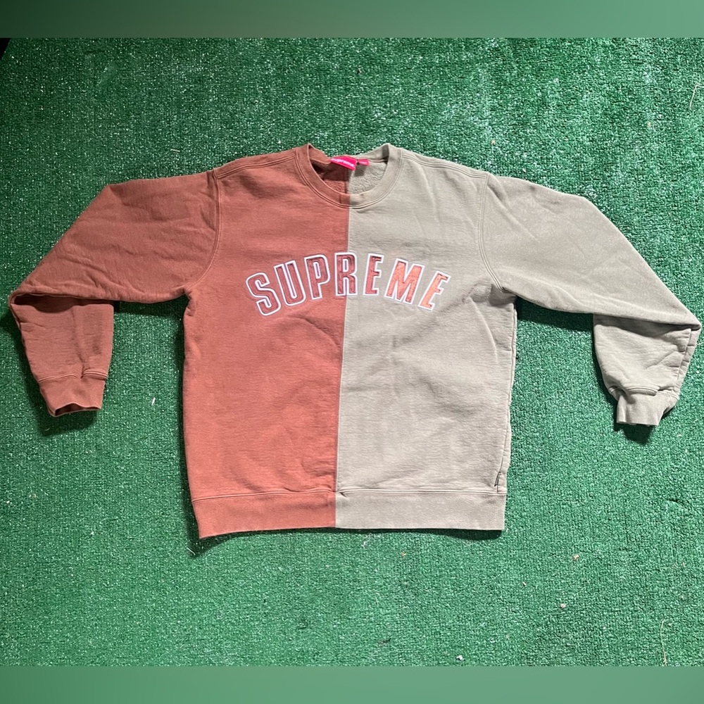 LARGE BROWN AND GREEN SUPREME SWEATER